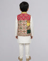 Multi Patola Jacket With Kurta Set