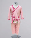 Pink Velvet Pichwai Kurta Set