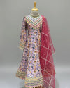 Lilac Patola Anarkali with Gota Hem