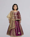 Banarsi lehenga With Leather Applique Work