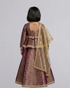 Banarsi lehenga With Leather Applique Work