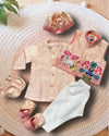Peach Silk Ombre Nehru Jacket & Kurta set
