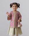 Tissue Embroidered Palazo Set Paired With Potli