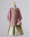 Tissue Embroidered Palazo Set Paired With Potli