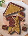 Traditional Ajrakh Print Newborn Unisex Dhoti Set